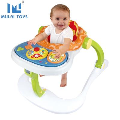 China Good Quality Plastic 4 in 1 Universal Baby Walker Push Toy With Lunch Tray Durable Music Toy With Wheel for sale