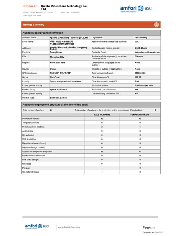 BSCI - Qianhe (shenzhen) Technology Co., Ltd.