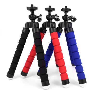 China Portable and Cheap Octopus Mini Tripod Brackets Stand Sponge 360 ​​Degree Rotation Tripod Sponge for Mobile Phones Camera for sale