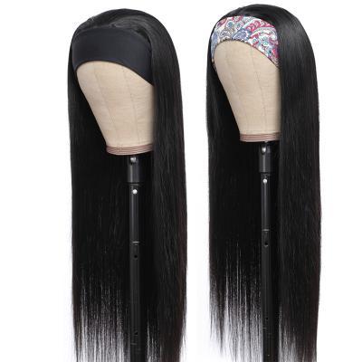 China Popular Silky Straight Natural Hair Wig Headband Natural Wave Straight Hair Lace Up Non Lace Wigs Hair For Black Women Malaysian Glueless for sale