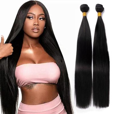 China Brazilian Straight Natural Black Unprocessed Raw Virgin Human Hair Weave Wave Hair Extension Bulk Vendors Wholesale Silky Straight Weft for sale