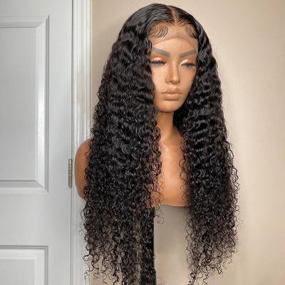 China Malaysian Direct Factory Price 100% Remy Hair Kinky Curly Lace Closure Wig 4*4 Curly Unprocessed Virgin Hair Virgin Hair Wig for sale