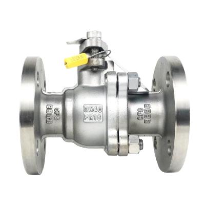 China Stainless Steel PN16 DN40 CF8 Stainless Steel Flanged Ball Valve for sale