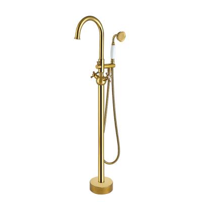 China New Arrival High Quality Copper Standing Type Without Slide Bar Bathtub Shower Mixer Tap For Bathroom for sale