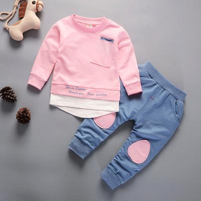 China New Arrival Cheap Price Spring Clothing Sweatshirt Long Pants Casual 2 Piece Kid Girl Set for sale