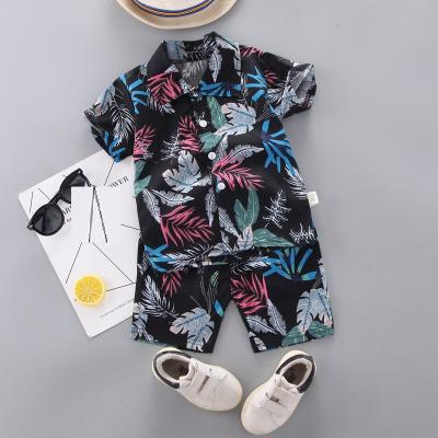 China Baby boy casual clothes for 3 to 4 years old print shirt shorts two piece set for kids clothes for summer boys for sale