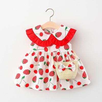 China Breathable 1067 3 Months 6 Months 12 Months Baby Dress Baby Dresses Party With Bag for sale