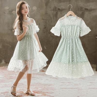 China Wholesale Breathable Lace C18 Design Big Kids Clothes Princess Girl's Summer Dress Casual Dresses Birthday Dress for sale