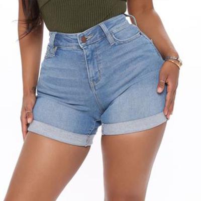 China ZM08018 Anti-wrinkle Ladies Stylish Shorts Distressed Denim Summer Shorts Jeans Pants For Woman for sale