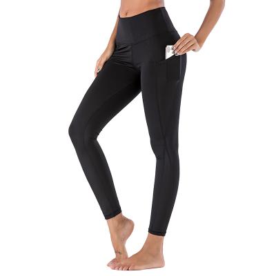 China Breathable 0109 Custom Track Pants Pocket High Waisted Workout Black Cutout Leggings Yoga Pants Women for sale