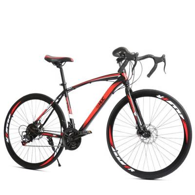 China 2021 Spring Fork Road Bike 700 C High Carbon Steel (Low Speed ​​No Damping) 6 Speeds Racing Hybrid Road Bike Urban Road Bike for sale