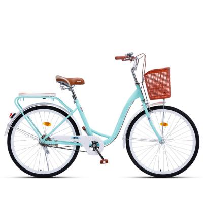 China HUC Steel Bikes Bikes 26inch Bikes For Adults Bicycle Moped To Work Lady Walks Student Vintage City Bike for sale