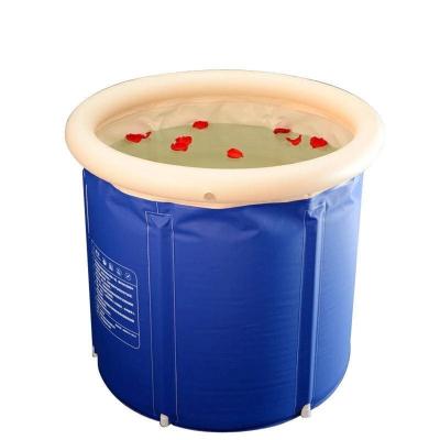 China 70x70cm Home Adult Large Barrel Adult Bathtub Folding Tub Folding Inflatable Bucket Flat Small Viable Thickening Children for sale