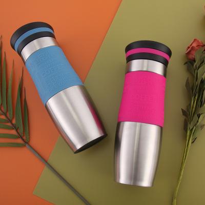 China PORTABLE Ready To Ship Large Capacity 480ML Stainless Steel Vacuum Eco-Friendly Insulated Water Bottle With Silicone Rubber Ring for sale