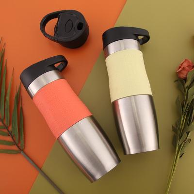 China Best Selling PORTABLE 480ML Stainless Steel Hot And Cold Travel Sports Insulated Vacuum Flask With Handle Lid for sale