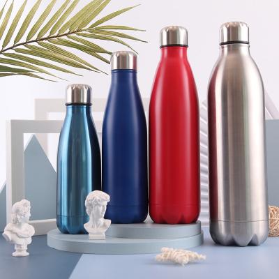 China PORTABLE cola shaped large capacity 350ML 500ML 750ML 1L stainless steel thermal insulated vacuum water bottle flask for sale