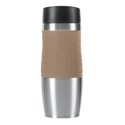 China Sustainable Clear Stainless Steel Double Wall Tumbler Coffee Cup Coffee Mug Heater for sale