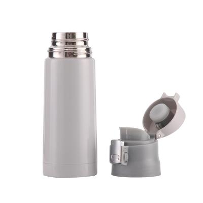 China PORTABLE Wide Mouth 350ml Vacuum Bottle With Bounce Plastic Lid Double Wall Thermos Flask for sale