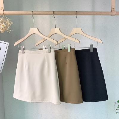 China 2022 New Black Japanese Vintage Short Skirt Summer High Waist Anti-Static Pencil Canvas Skirts Spring And Autumn for sale