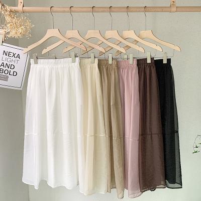 China 2022 New White Japanese Long Skirt Summer High Elasticity Vintage Pencil Canvas Skirts Anti-Static Spring and Skirts for sale