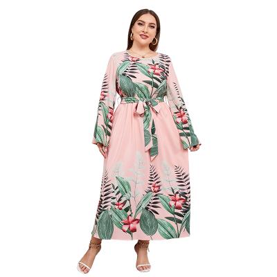 China wholesale plus size womens maxi dresses long sleeve boho dress ladies clothing 21919 for sale