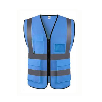 China High Visibility IN RUNNING Vest Man Construction Safety Wholesale 100% Polyester Reflective Working Vest With Light Stripe for sale