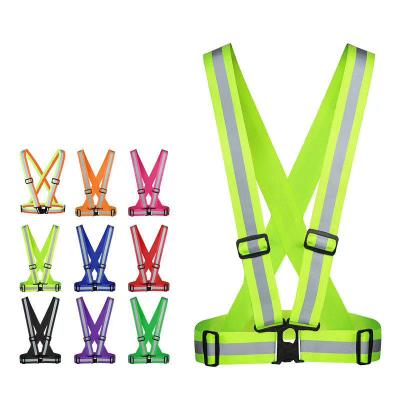 China 360Â ° Visibility IN RUNNING Vest Reflective Running Gear Adjustable Safety Vests High Visibility Reflective Safety Sash for sale