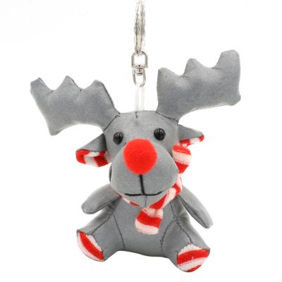 China High In Visibility 13356 3D Customize Hanger Animal Reflective Plush Toy Gadgets Key Chains Doll For Backpack for sale