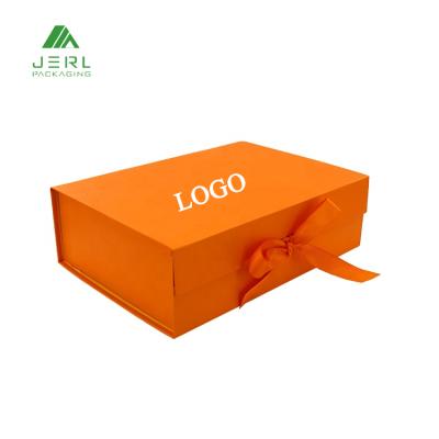 China Handmade in stock orange dress box packing dresses packing boxes for child dress for sale