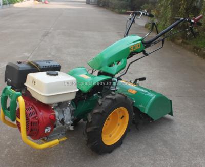 China Farms Gasoline 9HP 2 Wheel Mini Farm Walking Tractor for sale