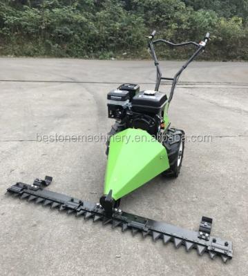 China 4-Stroke 6.5HP Gasoline 80/120cm Cutting Width Scythe Mower, Grass Cutter, Grass Trimmer for sale