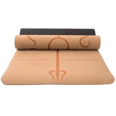 China Strip Best Selling Premium Environmental Protection Natural Rubber Cork Strip Yoga Mats for sale