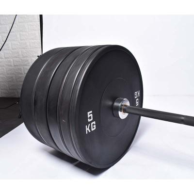 China Commercial Use 10LB/15LB/25LB/35LB/45LB/55LB 100% Weight Black Rubber Bumper Plates for sale