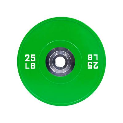 China Amazon Universal Hot Sale Professional Solid Rubber Weight Green Colored Plates for sale