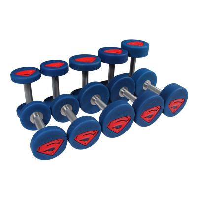 China Leadmanfitness Universal Gym Exercises Weight Lifting Black Color Cast Iron Fixed Rubber Coated Dummbell Set for sale