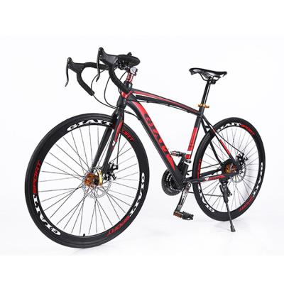 China Road Bike Top Selling 26 Inch Double Disc Road Bike 21 Speed ​​High Carbon Steel Road Bike for sale