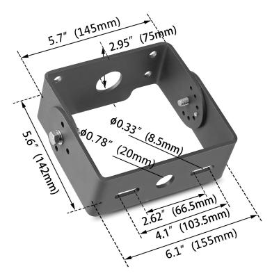 China For light pole car park light USA in stock die-cast aluminum trunnion for led shoe box car park light pole for sale