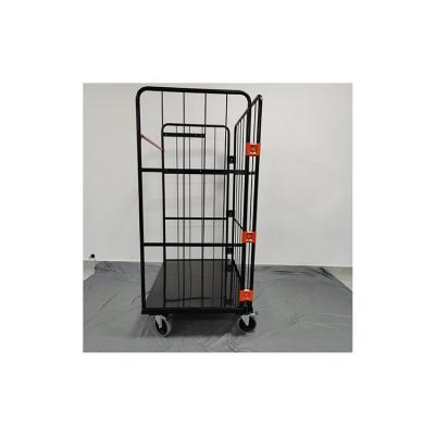 China Customized Industrial PP PA Or High Security Movable Storage Capacity 4-Sided Metal Roll Cage Industrial Cage for sale