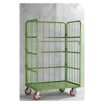 China European Logistics Q235 Steel Stillage Cage, Folding Stillage Cage, 2023 Year Hot Rolling Laundry Cage for sale