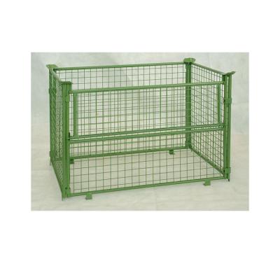 China Q235 Collap CageSteel Stillage Sand CageStillages Steel Collapsible Wire Locker Warehouse Stackable Stillage Pallet Cage In Stock for sale