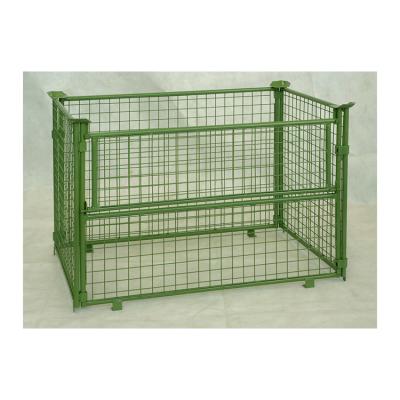 China Q235 steel collapsible stillage cage, powder coated and divider stillage cage, wire mesh stillage cage for sale