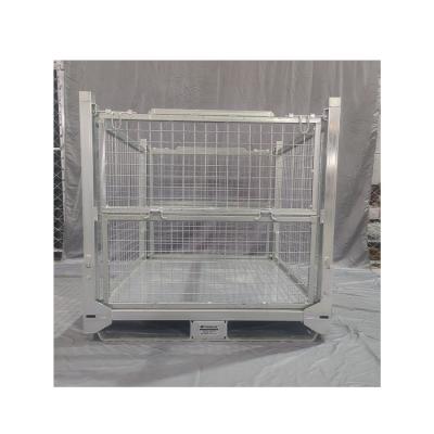 China evergreat wire container strong wire mesh container stackable storage cage container 1160*1160*1120 for sale