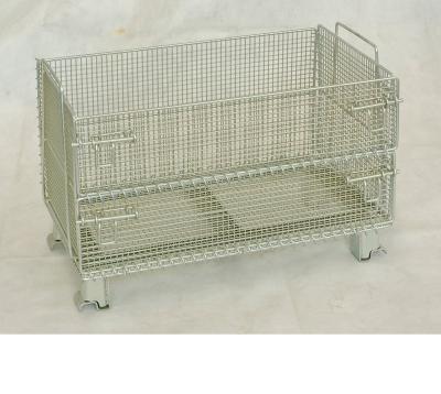 China Storage In Warehouse Logistic Transportation Stackable Welded Wire Mesh Containers For Storage for sale