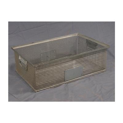 China Zinc Galvanized Medium Steel Wire Basket , Rectangular Steel Wire Basket , Steel Mesh Wire Basket 600*400*200mm for sale