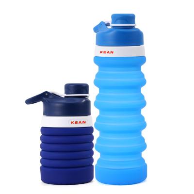 China Viable Silicone Sports Drink Water Bottle Custom Collapsible Logo Designed Grm Botella De Agua Collapsible Water Bottle for sale