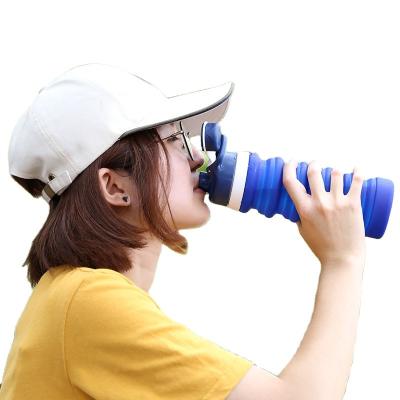 China Viable Hot Sale Outdoor Sports Bottle Silicone Sports Drink Water Bottle Logo Designed Grm Botella De Agua Custom Collapsible Collapsible for sale