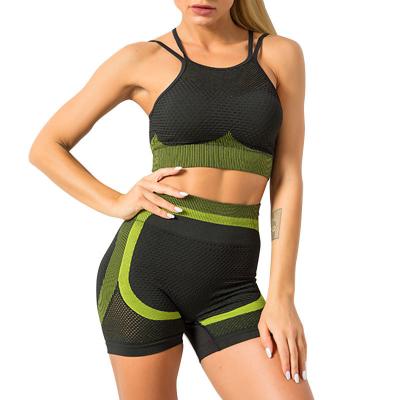 China Seamless Quick-Drying RTS Yoga Clothing Suit Women's Breathable Sports Bra Underwear Shorts Workout Clothes Corset for sale