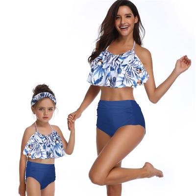 China Breathable Mother and Daughter Swimsuit Suit Two Piece Backless Bikini Swimwear Bathing Suit Swimwear for Women for sale