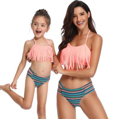 China Breathable Family Mother Daughter Bikini Swimwear Swimwear Mom and Daughter Beach Outfit 2 Piece Swimwear for sale