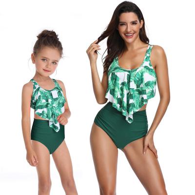 China Mom and Daughter Swimwear Two Piece Swimsuit Breathable Bikini Set Beach Wear Swimming Suit for sale